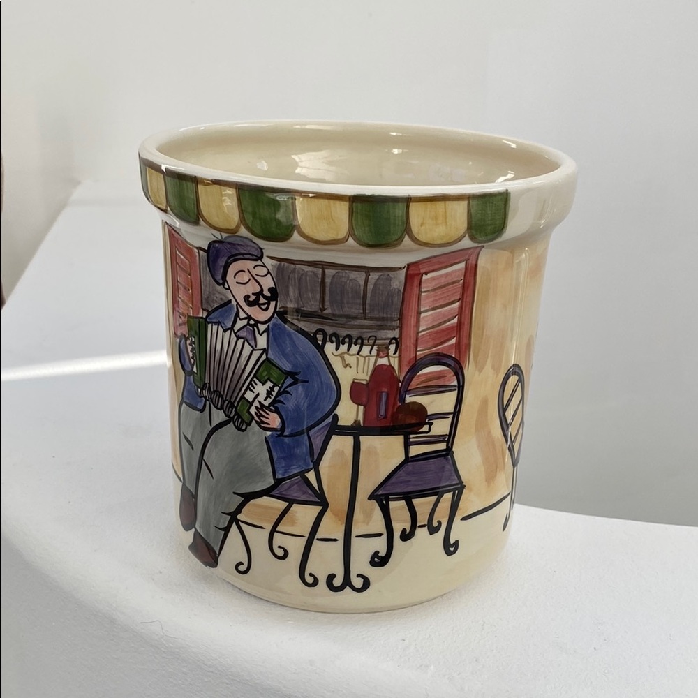 Hand-Painted Ceramic Planter